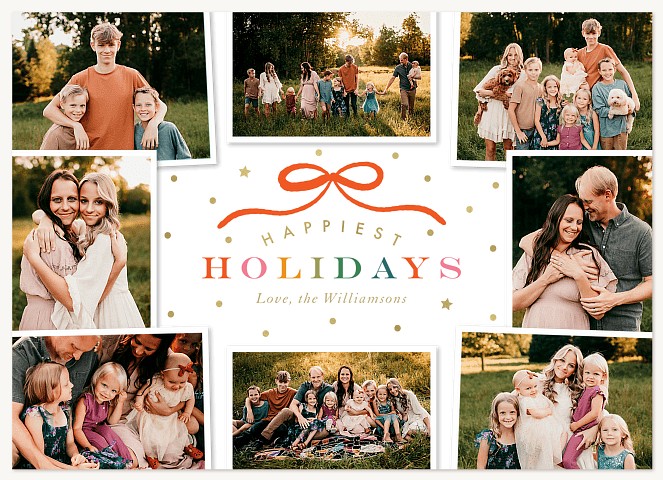 Rainbow Collage Personalized Holiday Cards