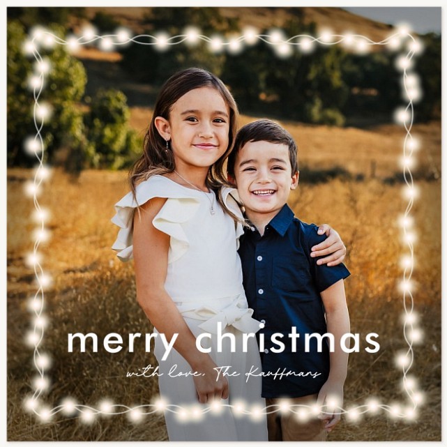 Twinkle Frame Personalized Holiday Cards