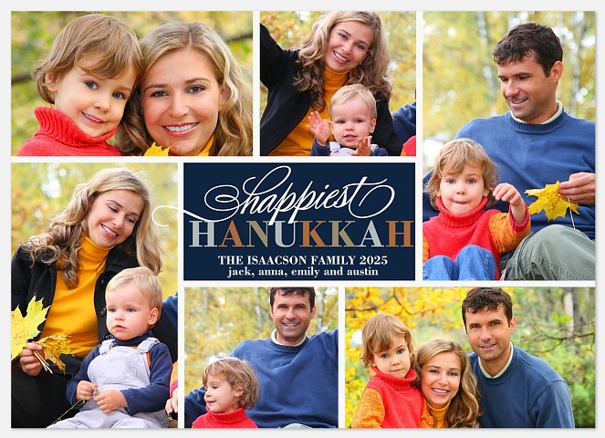 Happiest of Hanukkahs Hanukkah Photo Cards