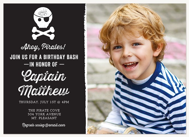 Pirate Cove Kids Birthday Invitations