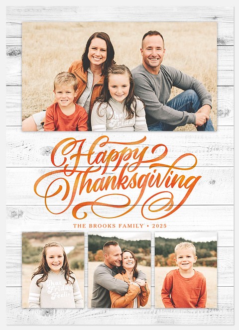 Rustic Thanksgiving Thanksgiving Cards