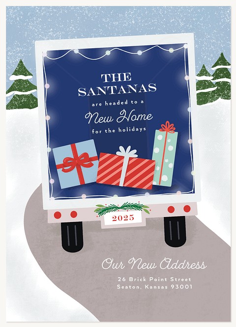Moving Truck Personalized Holiday Cards