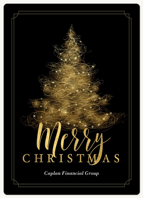 Iridescent Evergreen Holiday & Christmas Magnet Cards