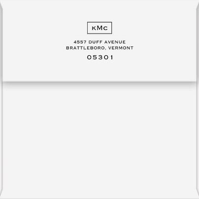 Timeless Monogram Return Address Envelopes