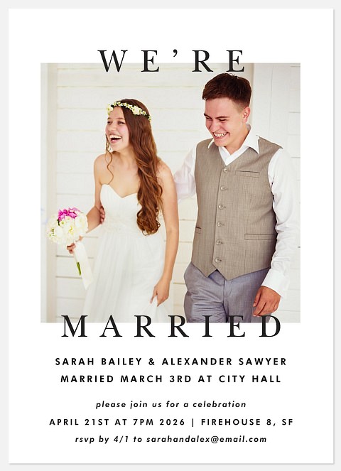 Modern Classic Wedding Announcements