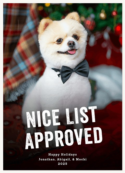 Nice List Approved  Personalized Holiday Cards