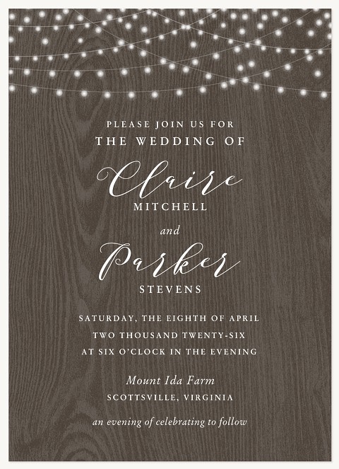 Twinkled Romance Wedding Invitations