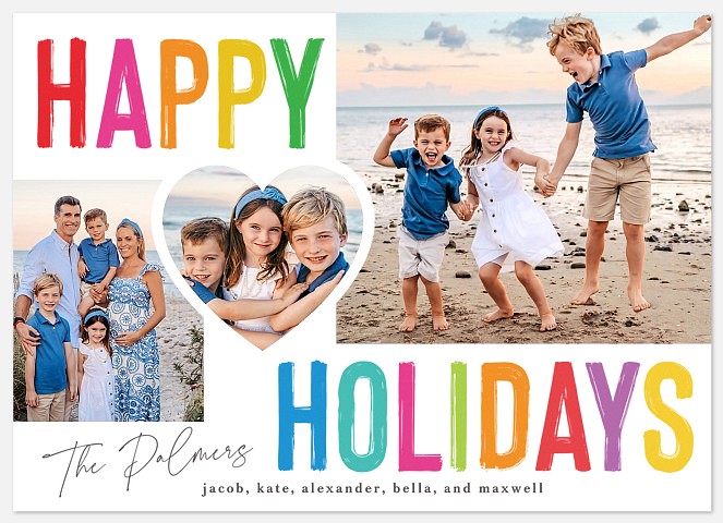 Painted Type Holiday Photo Cards
