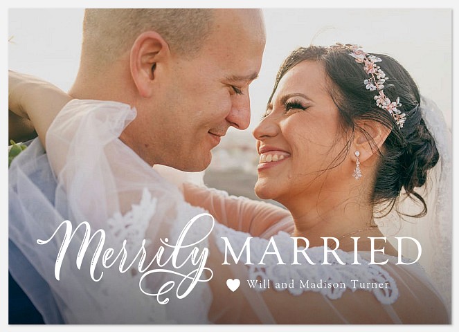 Merrily Married Holiday Photo Cards