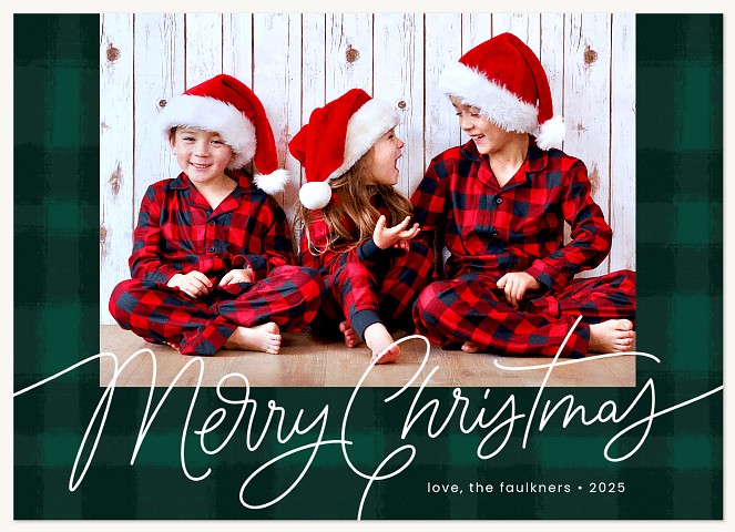 Merry Monoline Personalized Holiday Cards