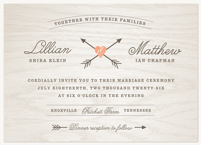 Cross My Heart Wedding Invitations