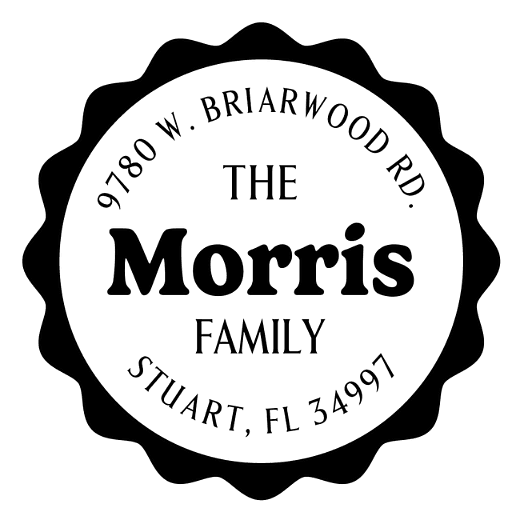 Wavy Border | Custom Rubber Stamps