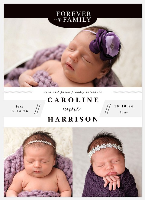 Forever a Family Baby Birth Announcements