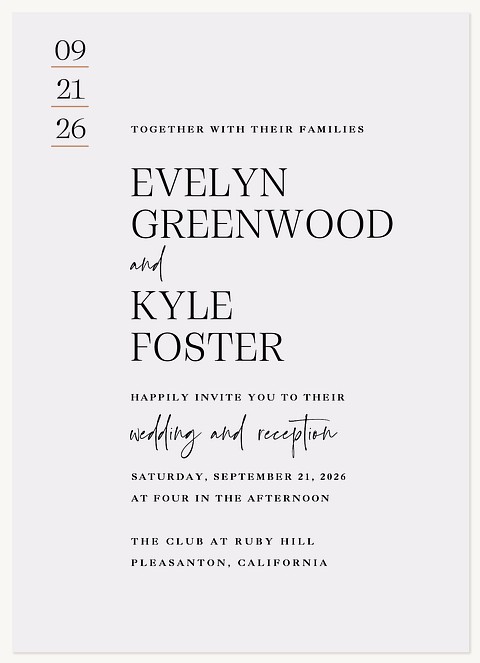 Date to Remember Wedding Invitations