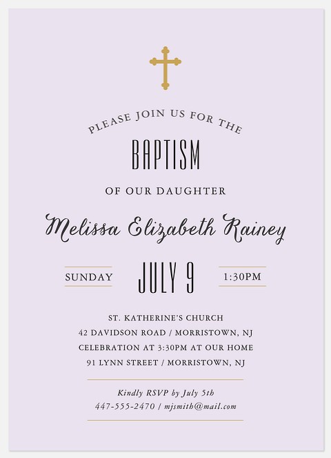 Blessed Baby Baptism Christening Invitations