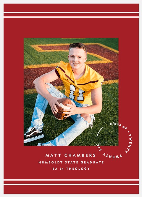 Varsity Stripes Graduation Cards
