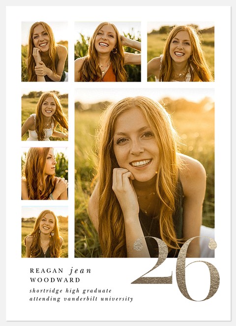 Minimal Grid Graduation Cards