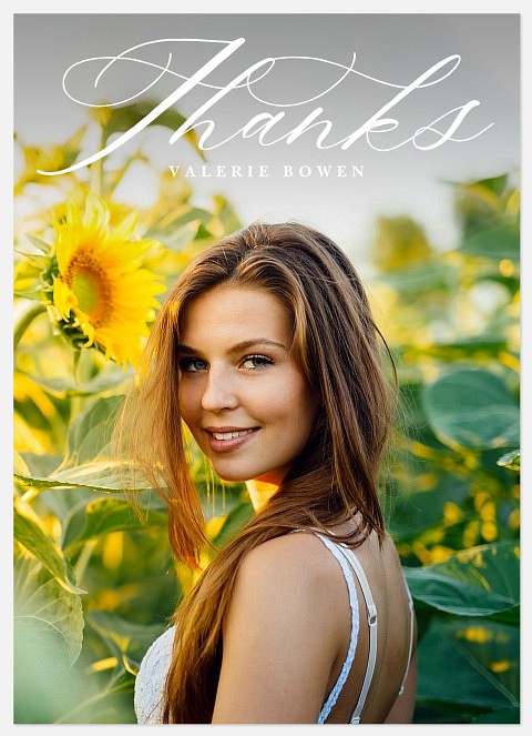 Fanciful Calligraphy Thank You Cards 