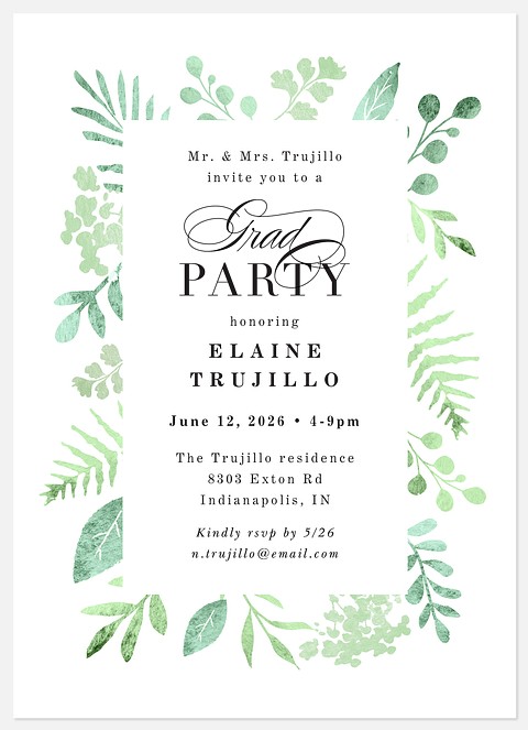 Botanical Party Graduation Cards