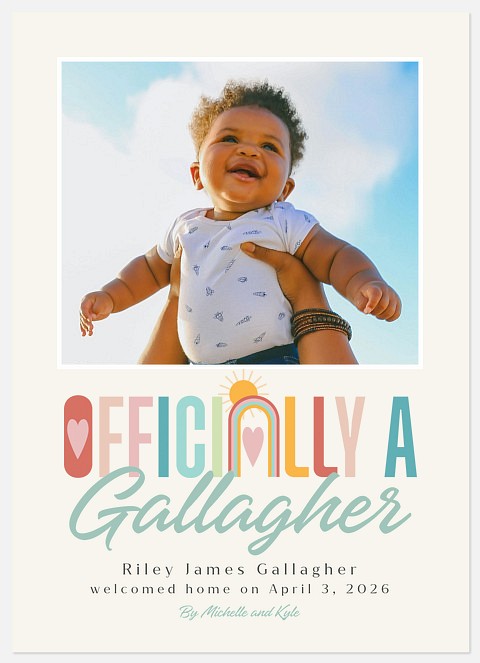 Bright Beginning Baby Birth Announcements