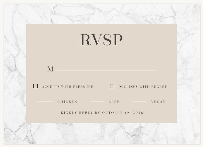 Modern Minimal Wedding RSVP Cards