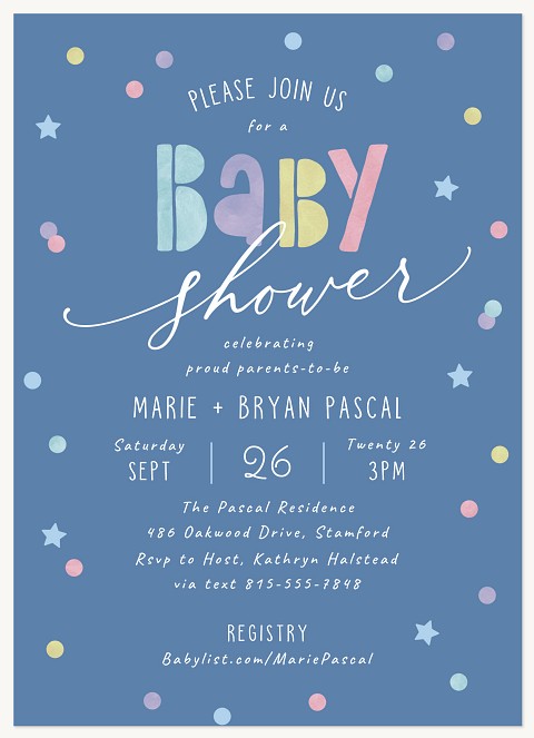 Cute Confetti Baby Shower Invites