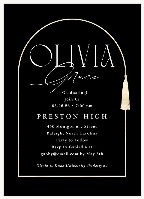 Tassel Arch Graduation Cards