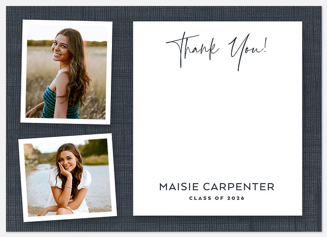 Linen Scrapbook Thank You Cards 