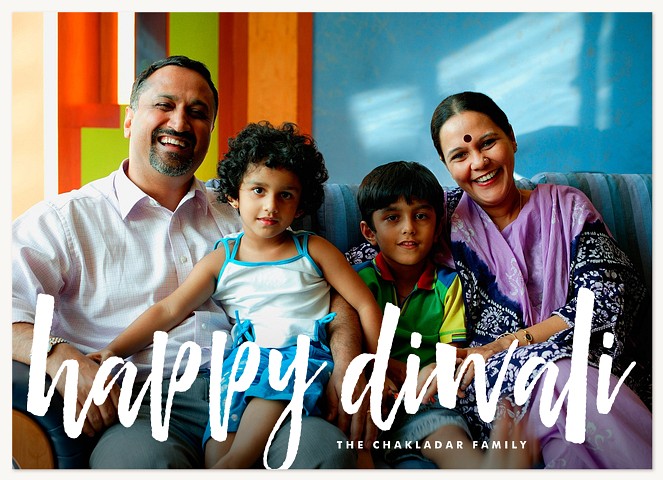 Brushed Blessings Diwali Holiday Cards