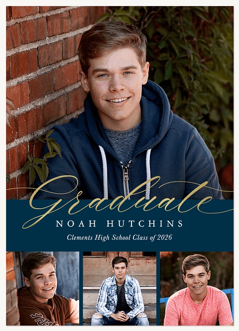 Sweeping Script Graduation Cards