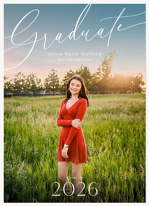 Beautiful Script Graduation Cards