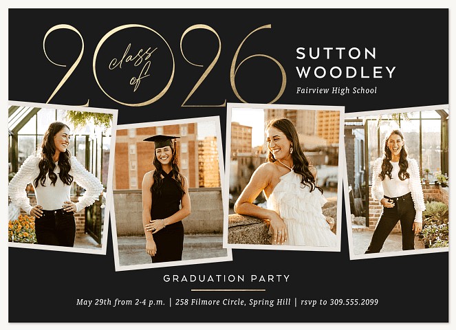 Scattered Snapshots Graduation Invitations