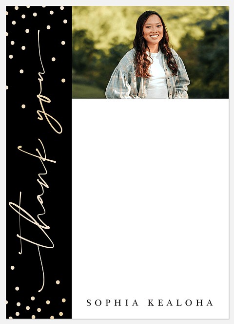 Confetti Edge Thank You Cards 