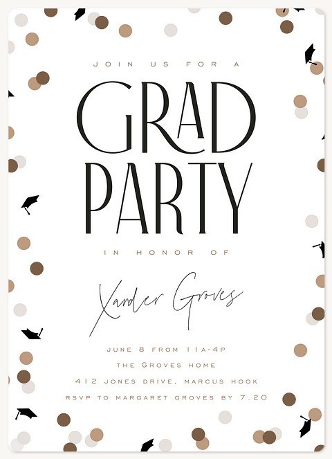 Scattered Confetti Graduation Cards