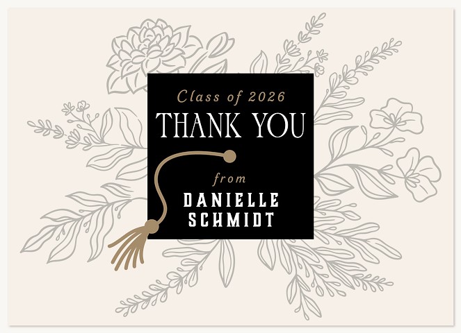 Decorated Cap Thank You Cards 