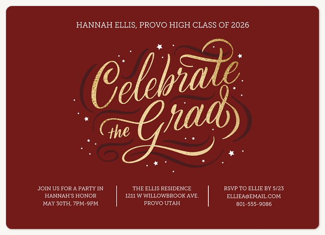 Swirls & Stars Graduation Cards