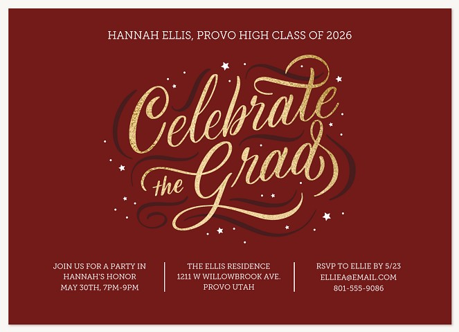 Swirls & Stars Graduation Cards