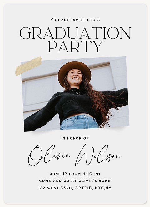 Taped Center Stage Graduation Cards