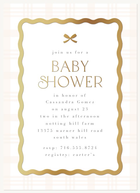 Preppy Chic Baby Shower Invites