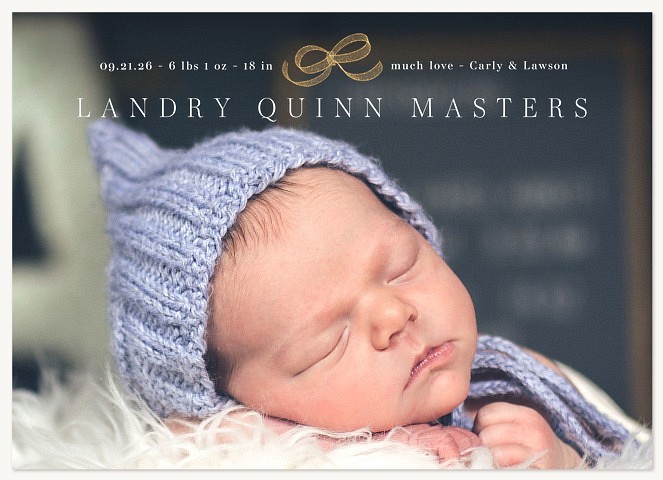 Little Bow Baby Announcements