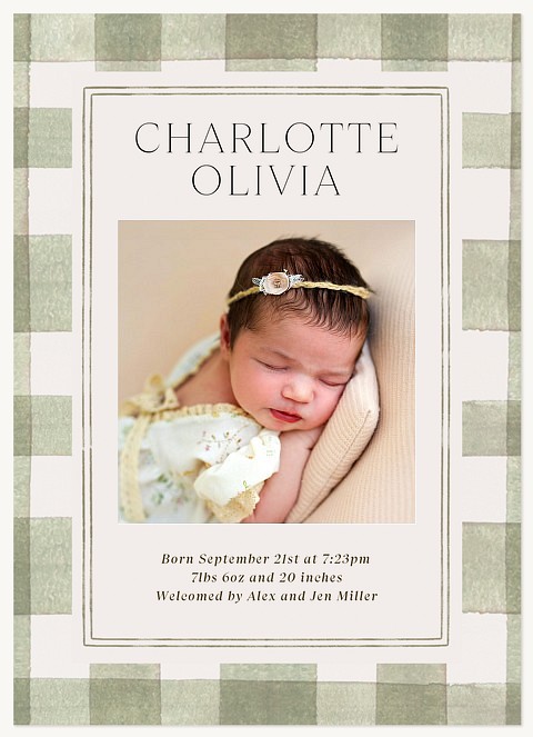 Picnic Blanket Baby Announcements