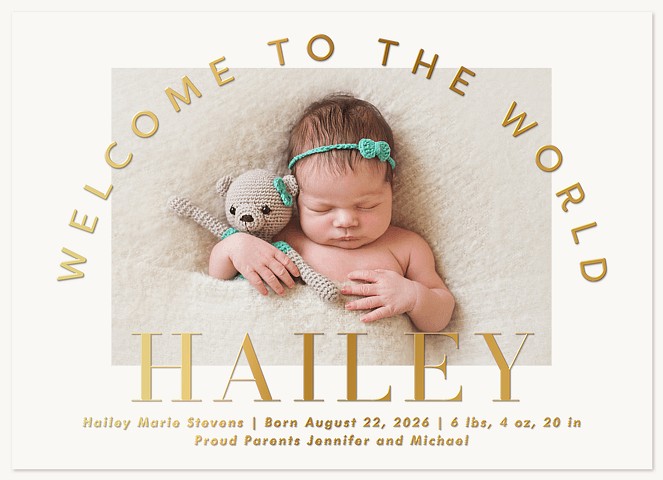 Welcome Arch Baby Announcements