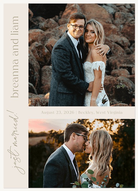 Double Photo Wedding Announcements
