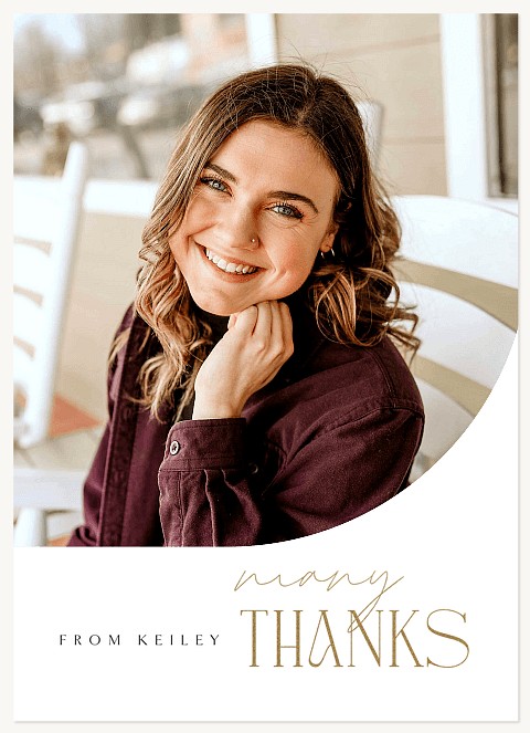 Rounded Edge Thank You Cards 