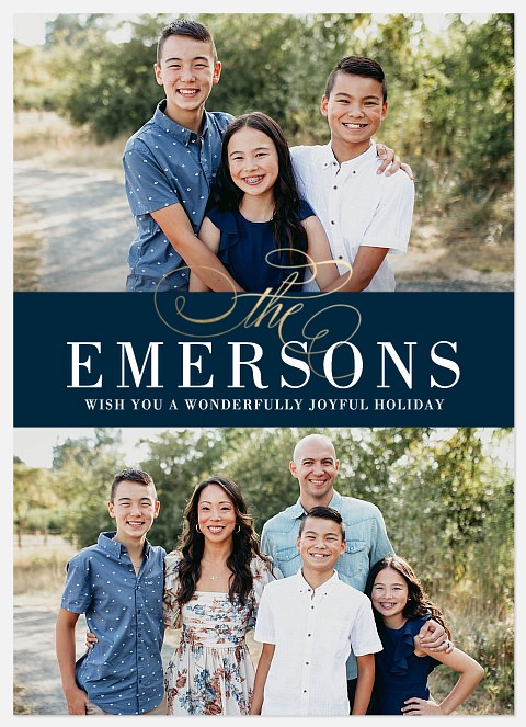 Luxe Name Holiday Photo Cards