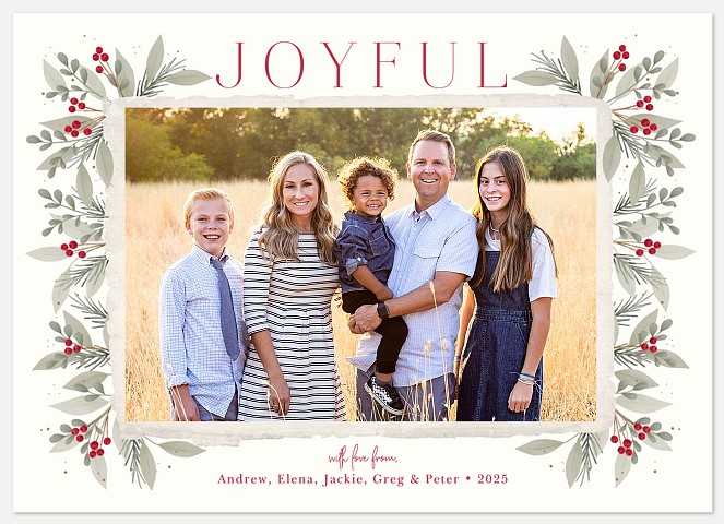 Vintage Frame Holiday Photo Cards