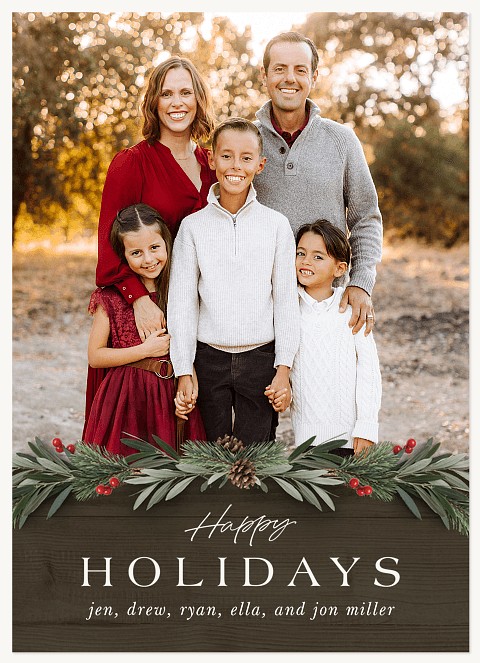 Rustic Woodland Personalized Holiday Cards