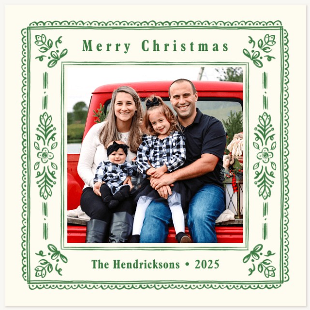 Vintage Trim Personalized Holiday Cards