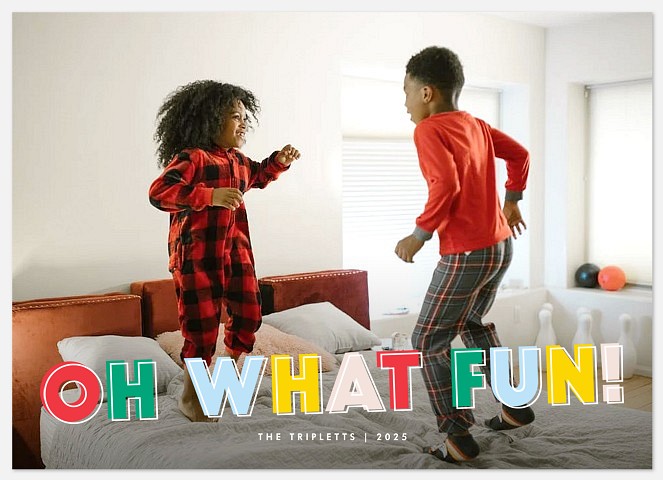 Fun Typography Holiday Photo Cards