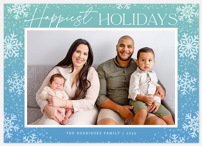 Frosted Winter Holiday Photo Cards